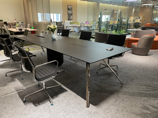 Apex Minimalist Executive Conference Table with Chrome Branching Legs