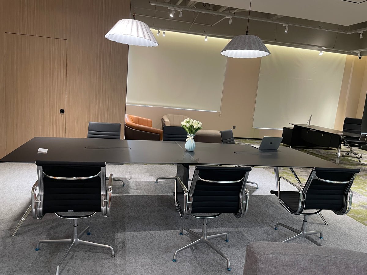 Apex Minimalist Executive Conference Table with Chrome Branching Legs