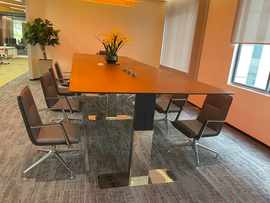 Zenith Electric Height-Adjustable Conference Table with Digital Memory Control
