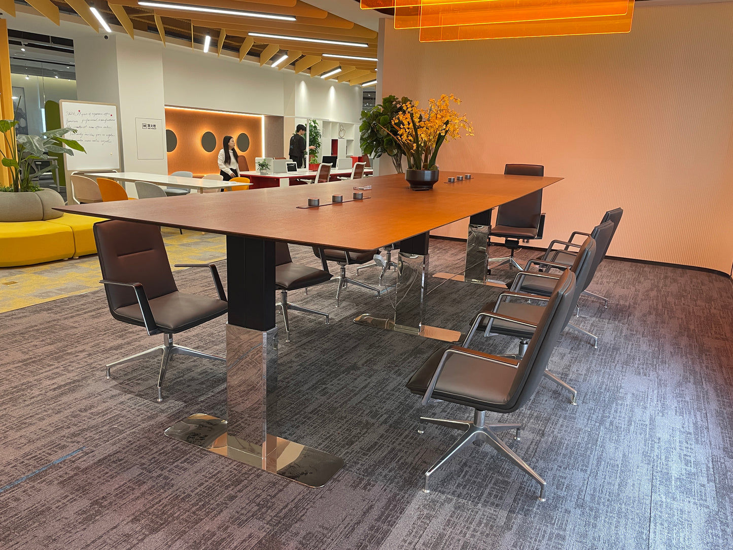 Zenith Electric Height-Adjustable Conference Table with Digital Memory Control