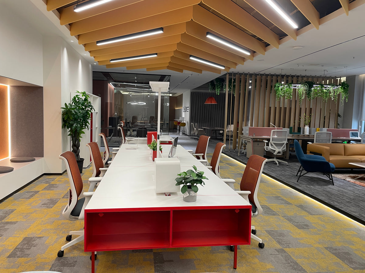 Integra Modular Open-Plan Office Workstation with Built-in Overhead Lighting