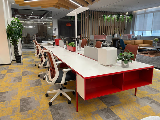 Integra Modular Open-Plan Office Workstation with Built-in Overhead Lighting