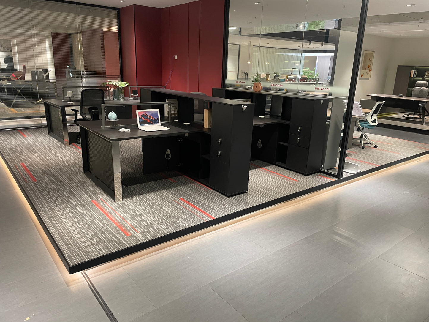 Premium L-Shaped Office Workstation with Side Storage | E1 Melamine Desk