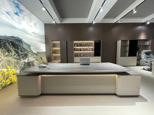 Premium Minimalist CEO Desk | Commercial-Grade MDF Office Furniture